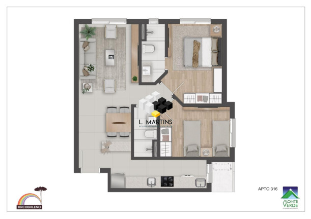Imagem Apartamento com 2 Quartos à Venda, 68 m² em Floresta - Gramado Imagem Apartamento com 2 Quartos à Venda, 68 m² em Floresta - Gramado