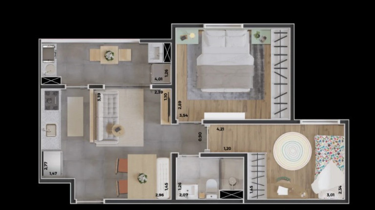 Imagem Apartamento com 2 Quartos à Venda, 47 m² em Bairro Do Buru - Indaiatuba
