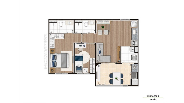 Imagem Imóvel com 2 Quartos à Venda, 43 m² em Campestre - Santo André Imagem Imóvel com 2 Quartos à Venda, 43 m² em Campestre - Santo André