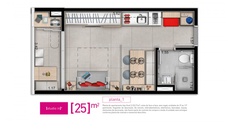 Imagem Studio com 1 Quarto à Venda, 32 m² em Moema - São Paulo