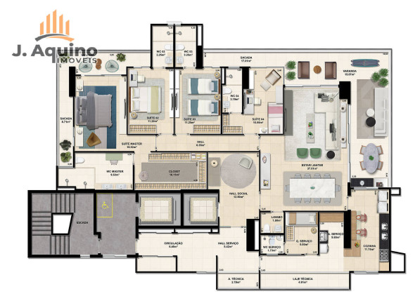 Foto do imóvel Apartamento com 4 Quartos à Venda, 242 m² em Meireles - Fortaleza