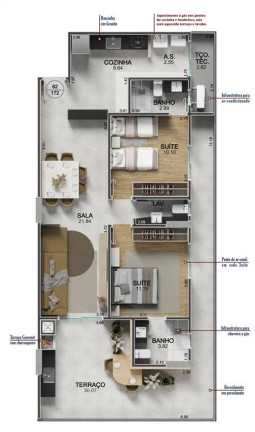Imagem Apartamento com 2 Quartos à Venda, 108 m² em Real - Praia Grande