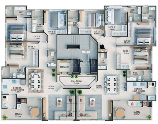 Imagem Apartamento com 4 Quartos à Venda, 130 m² em Centro - Itapema