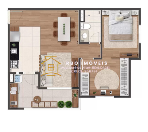 Imagem Apartamento com 2 Quartos à Venda, 53 m² em Aldeia - Barueri