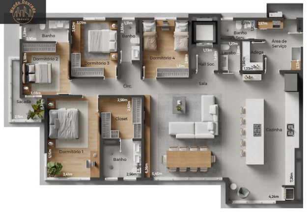 Imagem Apartamento com 4 Quartos à Venda, 195 m² em Centro - São Bernardo Do Campo