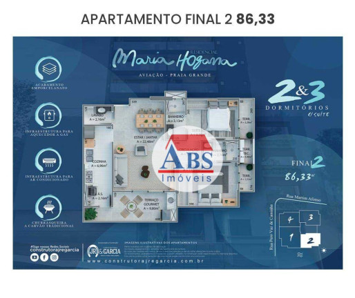 Imagem Apartamento com 3 Quartos à Venda, 135 m² em Aviação - Praia Grande