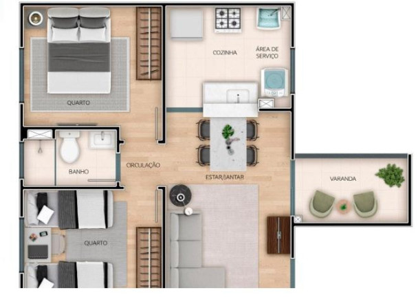 Imagem Apartamento com 2 Quartos à Venda, 44 m² em Parque Santa Rosa - Suzano
