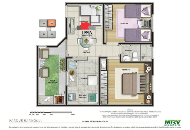 Imagem Apartamento com 2 Quartos à Venda, 56 m² em Parque São Miguel - Hortolândia