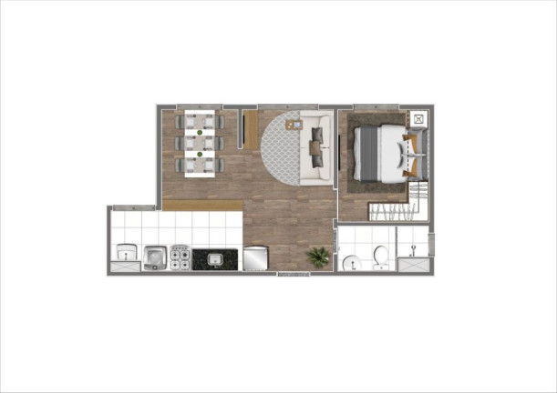 Imagem Apartamento com 2 Quartos à Venda, 36 m² em Morumbi - São Paulo