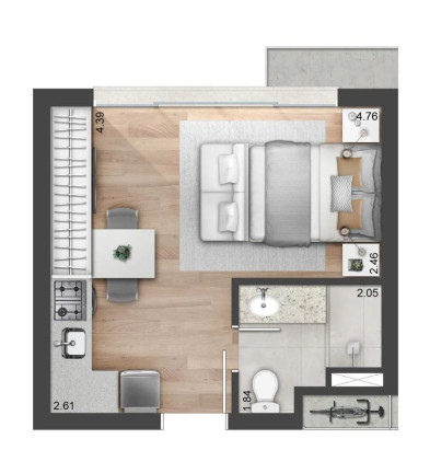 Imagem Apartamento com 1 Quarto à Venda, 25 m² em Cidade Baixa - Porto Alegre