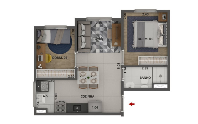 Imagem Apartamento com 2 Quartos à Venda, 34 m² em Barra Funda - São Paulo
