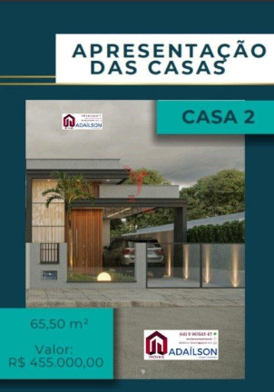 Imagem Casa com 2 Quartos à Venda, 77 m² em Forquilhas - São José Imagem Casa com 2 Quartos à Venda, 77 m² em Forquilhas - São José