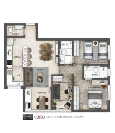 Imagem Imóvel com 3 Quartos à Venda, 82 m² em Vila Andrade - São Paulo