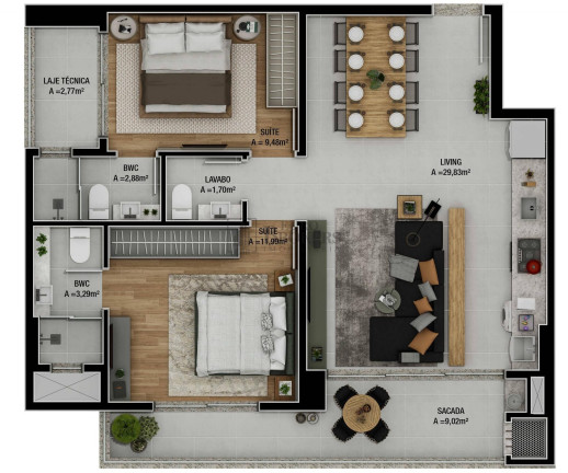 Imagem Apartamento com 2 Quartos à Venda, 80 m² em Praia Brava - Itajaí