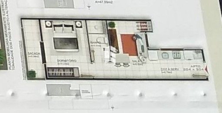 Imagem Apartamento com 1 Quarto à Venda, 35 m² em Camobi - Santa Maria