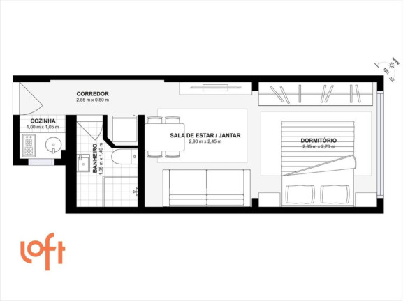Imagem Imóvel com 1 Quarto à Venda, 26 m² em Copacabana - Rio De Janeiro
