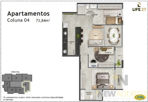 Imagem Apartamento com 3 Quartos à Venda, 76 m² em Coqueiral De Itaparica - Vila Velha Imagem Apartamento com 3 Quartos à Venda, 76 m² em Coqueiral De Itaparica - Vila Velha