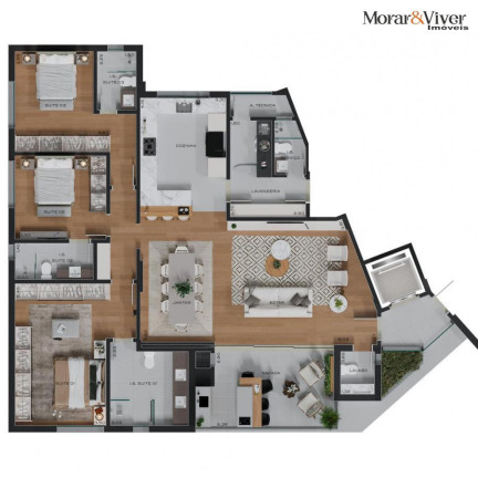Imagem Apartamento com 3 Quartos à Venda, 177 m² em Juvevê - Curitiba