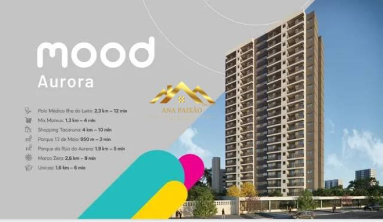 Imagem Apartamento com 1 Quarto à Venda, 47 m² em Santo Amaro - Recife
