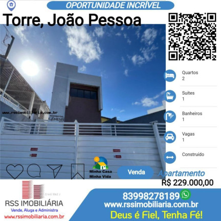 Imagem Apartamento com 2 Quartos à Venda, 54 m² em Torre - João Pessoa