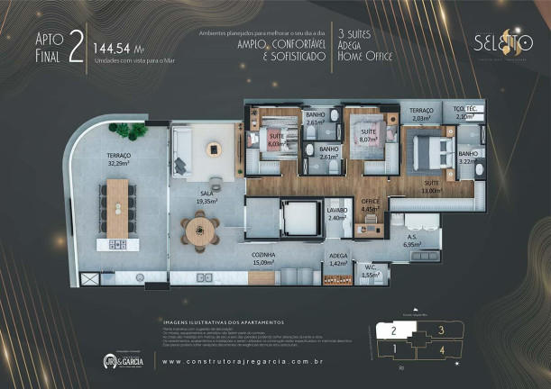Imagem Apartamento com 3 Quartos à Venda, 151 m² em Canto Do Forte - Praia Grande Imagem Apartamento com 3 Quartos à Venda, 151 m² em Canto Do Forte - Praia Grande