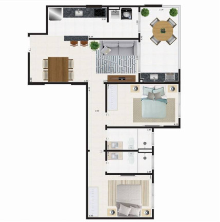 Imagem Apartamento com 2 Quartos à Venda, 78 m² em Guilhermina - Praia Grande