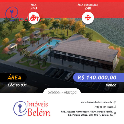 Imagem Terreno à Venda, 240 m² em Goiabal - Macapá Imagem Terreno à Venda, 240 m² em Goiabal - Macapá