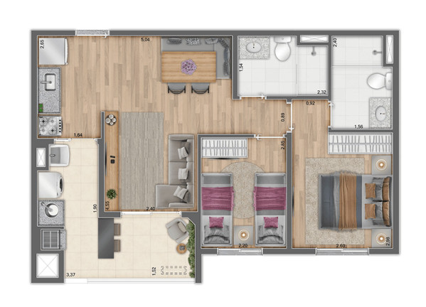 Imagem Imóvel com 3 Quartos à Venda, 70 m² em Picanço - Guarulhos