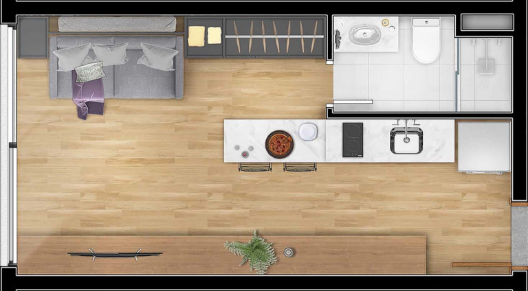 Imagem Apartamento com 1 Quarto à Venda, 36 m² em Petrópolis - Porto Alegre