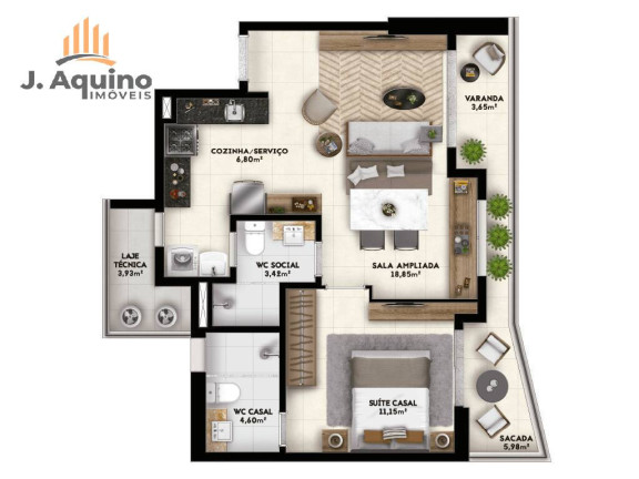 Imagem Apartamento à Venda, 54 m² em Meireles - Fortaleza Imagem Apartamento à Venda, 54 m² em Meireles - Fortaleza
