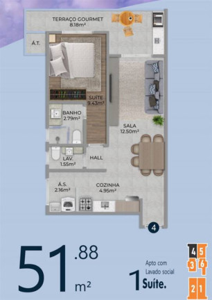 Imagem Apartamento com 1 Quarto à Venda, 45 m² em Guilhermina - Praia Grande Imagem Apartamento com 1 Quarto à Venda, 45 m² em Guilhermina - Praia Grande