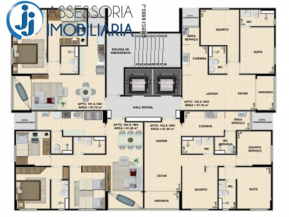 Imagem Apartamento com 2 Quartos à Venda, 52 m² em Ponta Negra - Natal Imagem Apartamento com 2 Quartos à Venda, 52 m² em Ponta Negra - Natal