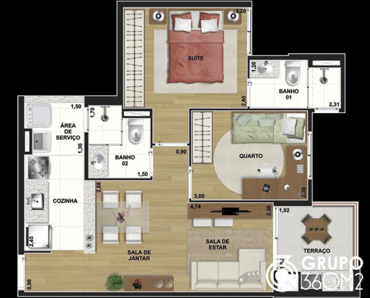 Imagem Apartamento com 2 Quartos à Venda, 53 m² em Vila Tibiriçá - Santo André Imagem Apartamento com 2 Quartos à Venda, 53 m² em Vila Tibiriçá - Santo André