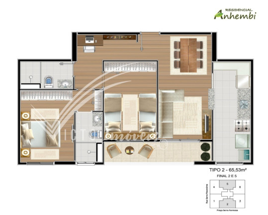 Imagem Imóvel com 2 Quartos à Venda, 73 m² em Jardim Anhembi - São José Dos Campos Imagem Imóvel com 2 Quartos à Venda, 73 m² em Jardim Anhembi - São José Dos Campos
