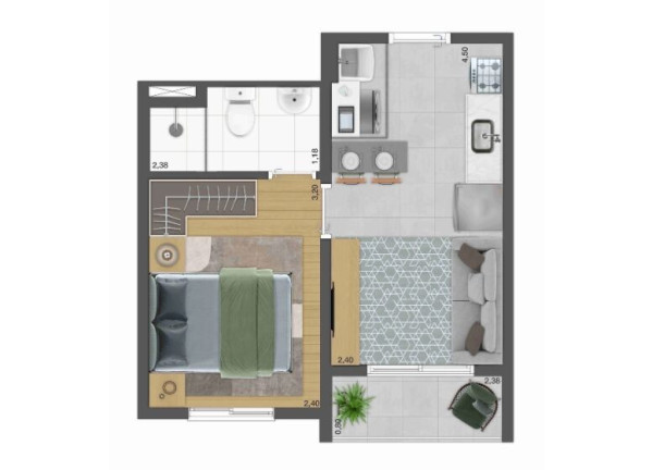 Imagem Apartamento com 1 Quarto à Venda, 27 m² em Campo Belo - São Paulo