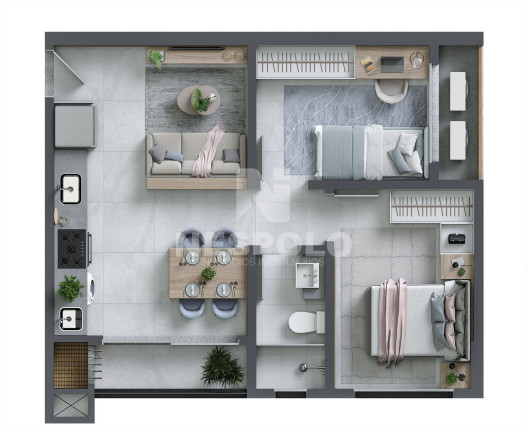 Imagem Apartamento com 2 Quartos à Venda, 50 m² em Dom Bosco - Itajai
