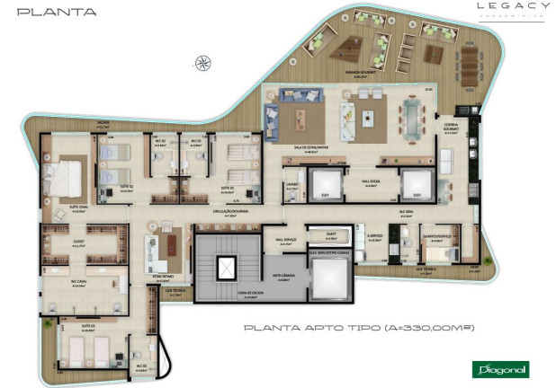 Imagem Apartamento com 4 Quartos à Venda, 330 m² em Meireles - Fortaleza
