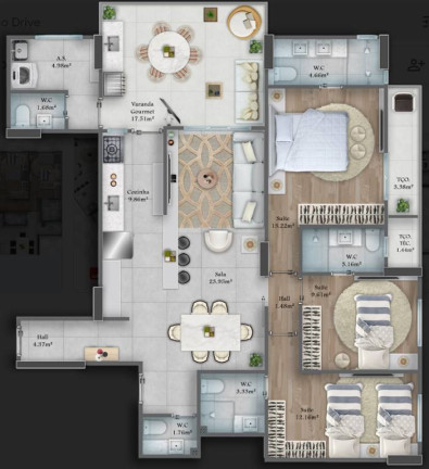 Imagem Apartamento com 3 Quartos à Venda, 149 m² em Forte - Praia Grande