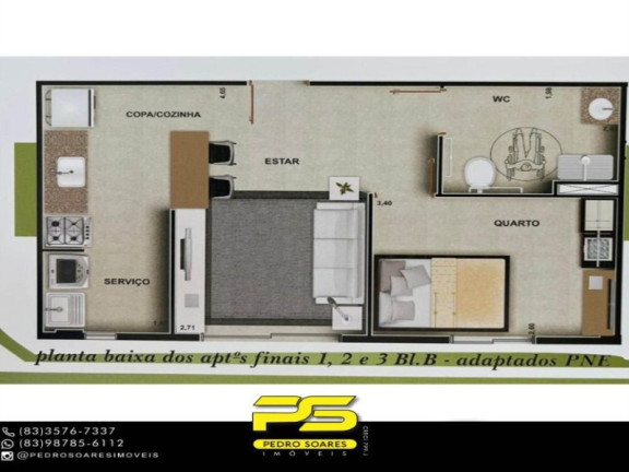 Imagem Apartamento com 2 Quartos à Venda, 69 m² em Bairro Dos Estados - João Pessoa