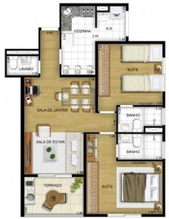 Imagem Imóvel com 2 Quartos à Venda, 64 m² em Morumbi - São Paulo Imagem Imóvel com 2 Quartos à Venda, 64 m² em Morumbi - São Paulo