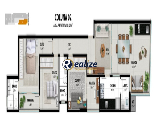 Imagem Imóvel com 2 Quartos à Venda, 78 m² em Muquiçaba - Guarapari