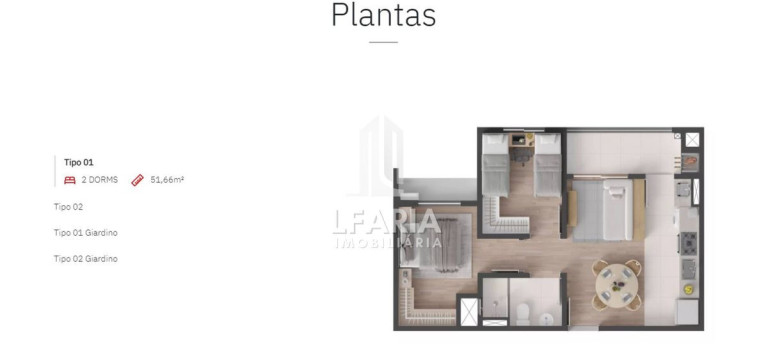 Imagem Apartamento com 2 Quartos à Venda, 52 m² em Itapoá - Itapoá