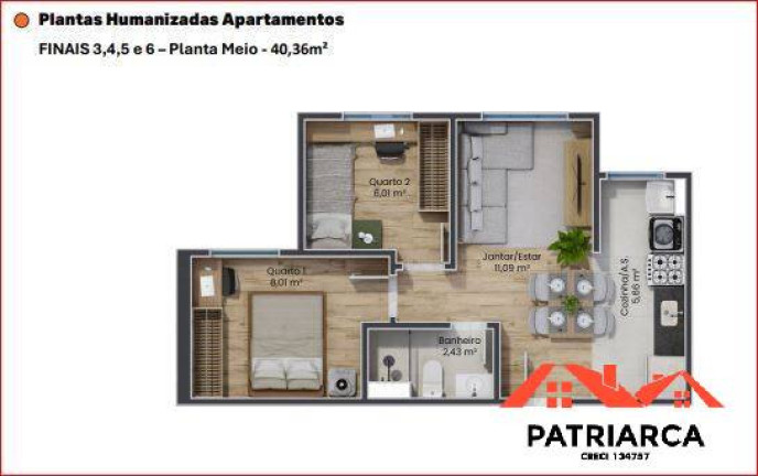 Imagem Apartamento com 2 Quartos à Venda, 40 m² em Jardim Santa Esmeralda - Hortolândia