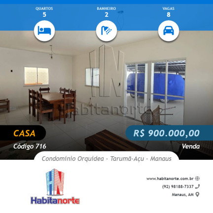 Imagem Casa com 5 Quartos à Venda, em Tarumã-açu - Manaus Imagem Casa com 5 Quartos à Venda, em Tarumã-açu - Manaus