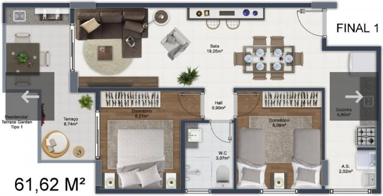 Imagem Apartamento com 2 Quartos à Venda, 62 m² em Mirim - Praia Grande Imagem Apartamento com 2 Quartos à Venda, 62 m² em Mirim - Praia Grande