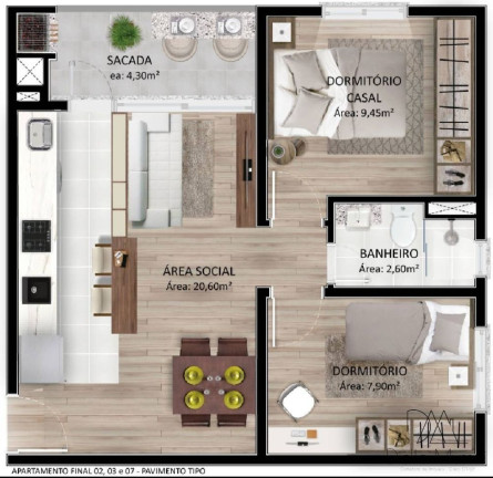 Imagem Apartamento com 2 Quartos à Venda, 