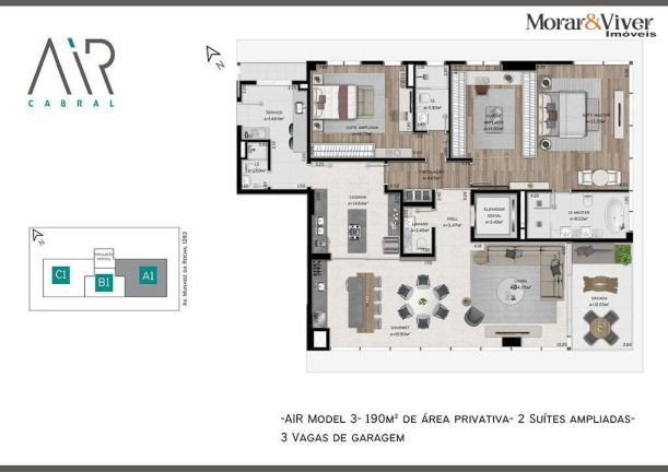 Imagem Apartamento com 3 Quartos à Venda, 190 m² em Cabral - Curitiba