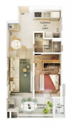 Imagem Apartamento com 1 Quarto à Venda, 54 m² em Canto Do Forte - Praia Grande Imagem Apartamento com 1 Quarto à Venda, 54 m² em Canto Do Forte - Praia Grande