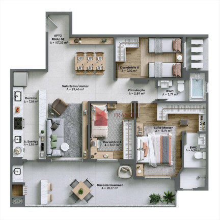 Imagem Apartamento com 3 Quartos à Venda, 110 m² em Fazenda - Itajaí Imagem Apartamento com 3 Quartos à Venda, 110 m² em Fazenda - Itajaí