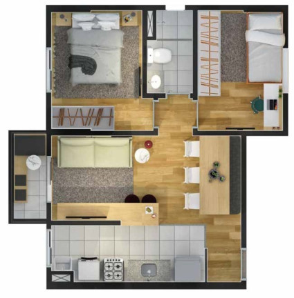 Imagem Apartamento com 2 Quartos à Venda, 46 m² em Campestre - Santo André Imagem Apartamento com 2 Quartos à Venda, 46 m² em Campestre - Santo André
